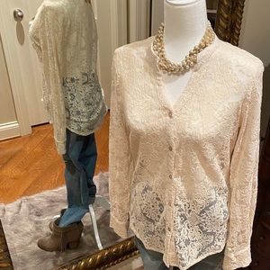 Sundance lace blouse SZ M